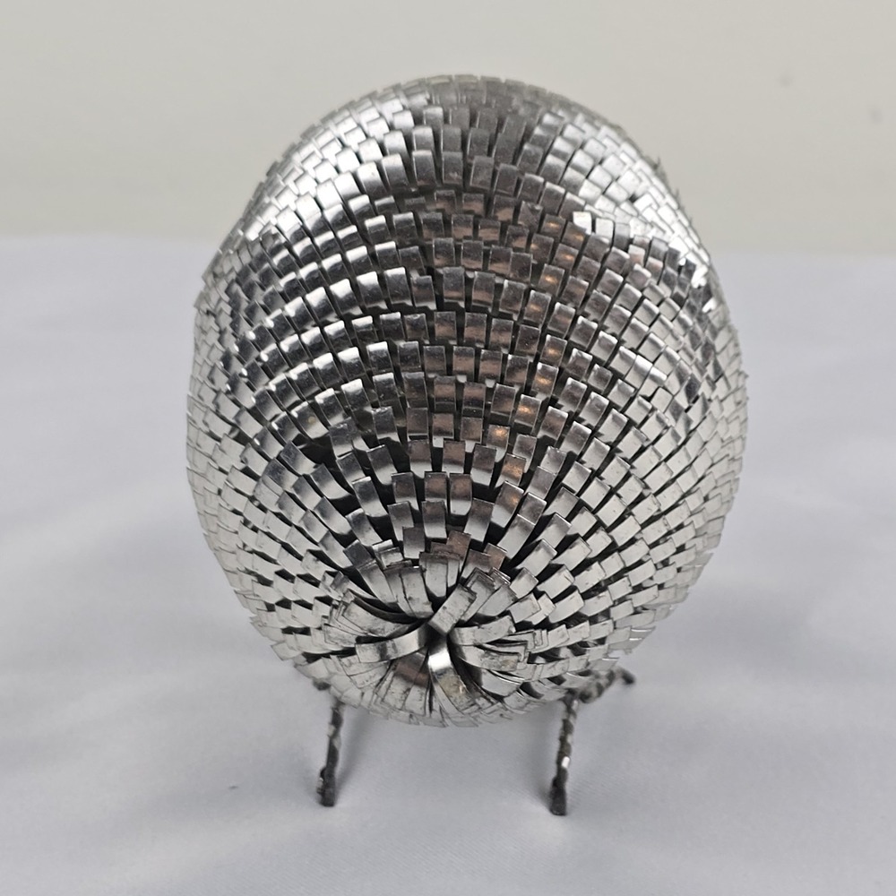 Vintage Brutalist Metal Owl Sculpture Bustamante Style Mexican Folk Art 5" - Picture 5 of 9